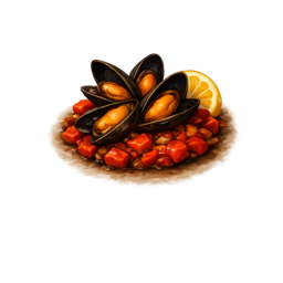 Miesmuscheln auf Paprikagemüse.png